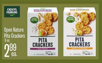 Jewel-Osco Open nature pita crackers offer