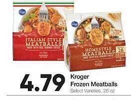 Ruler Foods Kroger frozen meatballs offer