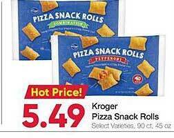 Ruler Foods Kroger pizza snack rolls offer