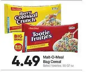 Ruler Foods Malt-o-meal bag cereal offer