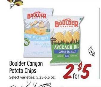 Sprouts Farmers Market Boulder canyon potato chips offer