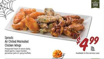 Sprouts Farmers Market Sprouts air chilled marinated chicken wings offer
