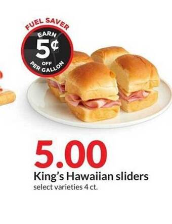 Hy-Vee King's hawaiian sliders offer