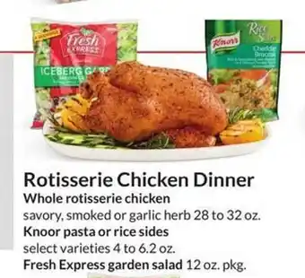 Hy-Vee Rotisserie chicken dinner offer