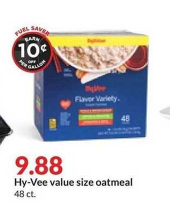 Hy-Vee Hy-vee value size oatmeal offer