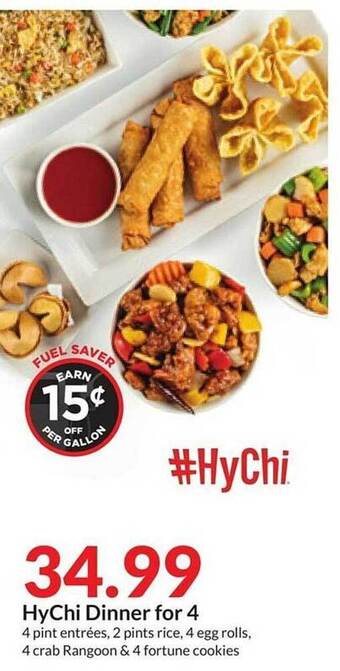 Hy-Vee Hychi dinner for 4 offer