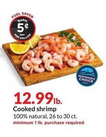 Hy-Vee Cooked shrimp offer