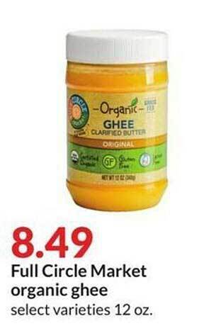 Hy-Vee Full circle market organic ghee offer