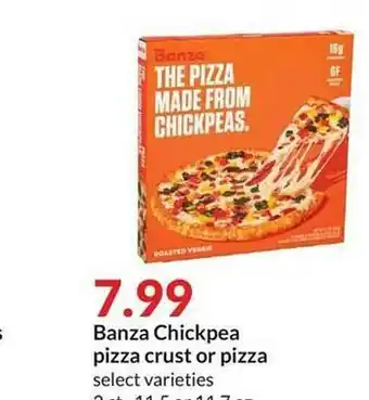 Hy-Vee Banza chickpea pizza crust or pizza offer