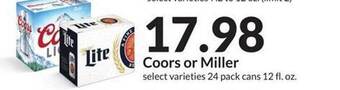 Hy-Vee Coors or miller offer