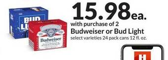 Hy-Vee Budweiser or bud light offer