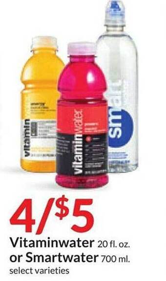 Hy-Vee Vitaminwater or smartwater offer