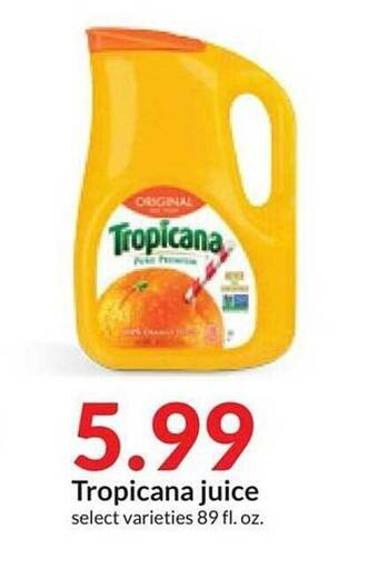 Hy-Vee Tropicana juice offer