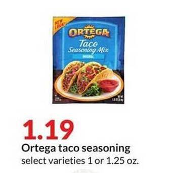 Hy-Vee Ortega taco seasoning offer