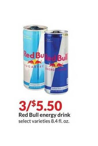 Hy-Vee Red bull energy drink offer