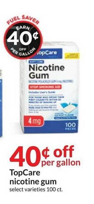 Hy-Vee Topcare nicotine gum offer