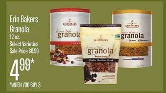 Jewel-Osco Erin bakers granola offer