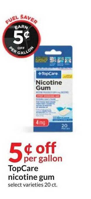 Hy-Vee Topcare nicotine gum offer