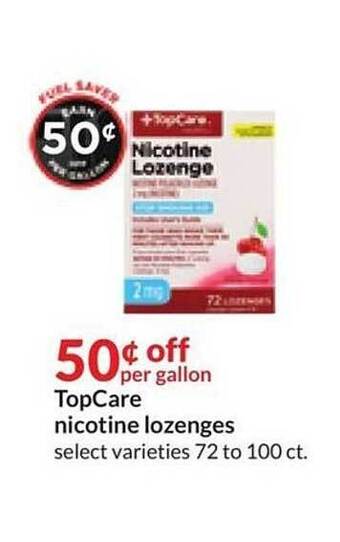 Hy-Vee Topcare nicotine lozenges offer