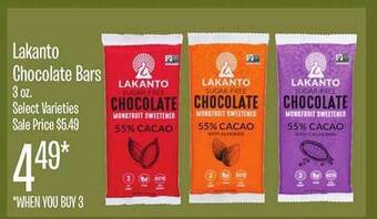 Jewel-Osco Lakanto chocolate bars offer