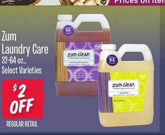 Jewel-Osco Zum laundry care offer