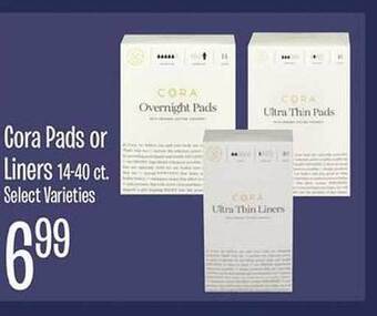Jewel-Osco Cora pads or liners offer