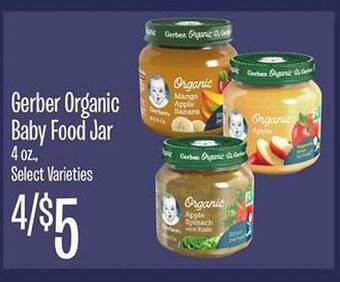 Jewel-Osco Gerber organic baby food jar offer