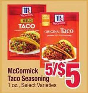 Jewel-Osco Mccormick taco seasoning offer