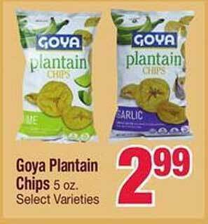 Jewel-Osco Goya plantain chips offer
