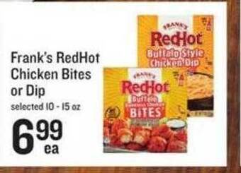 Lowes Foods Frank's redhot chicken bites or dip offer