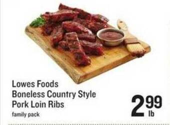 Lowes Foods Lowes foods boneless country style pork loin ribs offer
