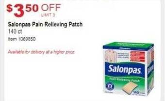 Costco Salonpas pain relieving patch offer