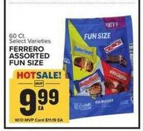Food Lion Ferrero assorted fun size offer