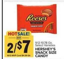 Food Lion Hershey's snack size candy offer