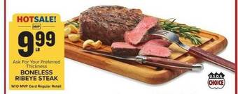 Food Lion Boneless ribeye steak offer