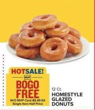 Food Lion Homestyle glazed donuts offer