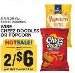 Food Lion Wise cheez doodles or popcorn offer
