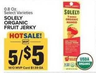 Food Lion Solely organic fruit jerky offer