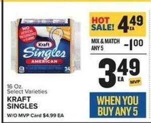 Food Lion Kraft singles offer