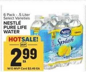 Food Lion Nestlé pure life water offer