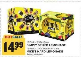 Food Lion Simply spiked lemonade mike's hard lemonade offer