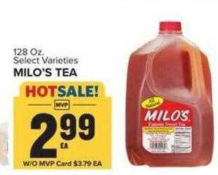 Food Lion Milo's tea offer