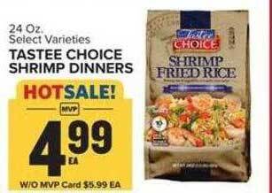 Food Lion Tastee choice shrimp dinners offer