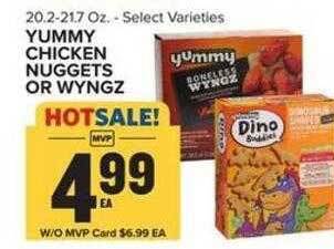 Food Lion Yummy chicken nuggets or wyngz offer