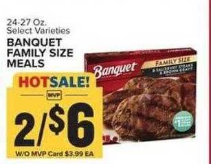 Food Lion Banquet family size meals offer