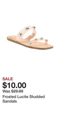 TJ Maxx Frosted lucite studded sandals offer