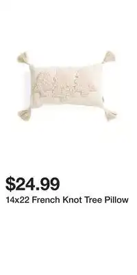 TJ Maxx 14x22 french knot tree pillow offer