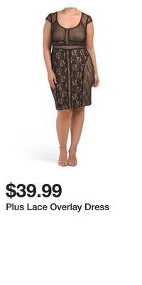 TJ Maxx Plus lace overlay dress offer
