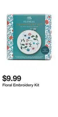 Floral embroidery kit