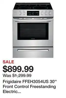 Kmart Frigidaire ffeh3054us 30'' front control freestanding electric range - stainless steel offer